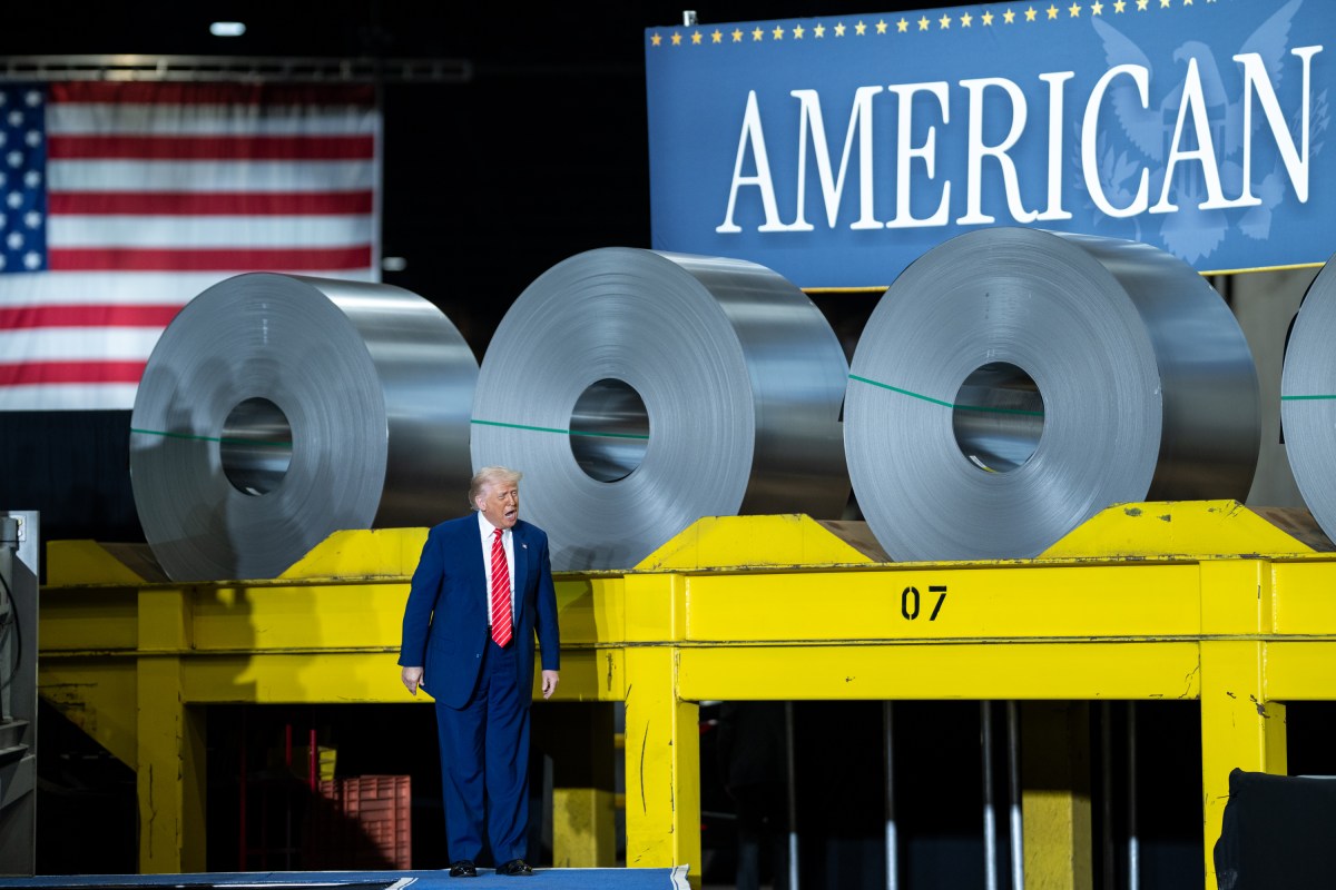 President Donald Trump delivers remarks on a partnership deal with U.S. Steel and Nippon Steel at the U.S. Steel Corporation-Irvin Works in West Mifflin, Pennsylvania, Friday, May 30, 2025. (Official White House Photo by Daniel Torok)